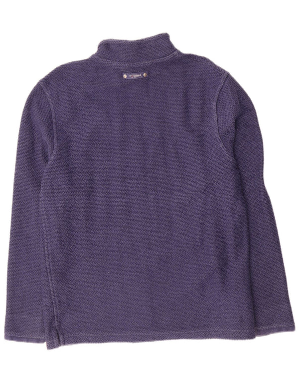 Weird Fish Herre Zip Neck Sweatshirt Jumper Large Navy Blue Bomuld