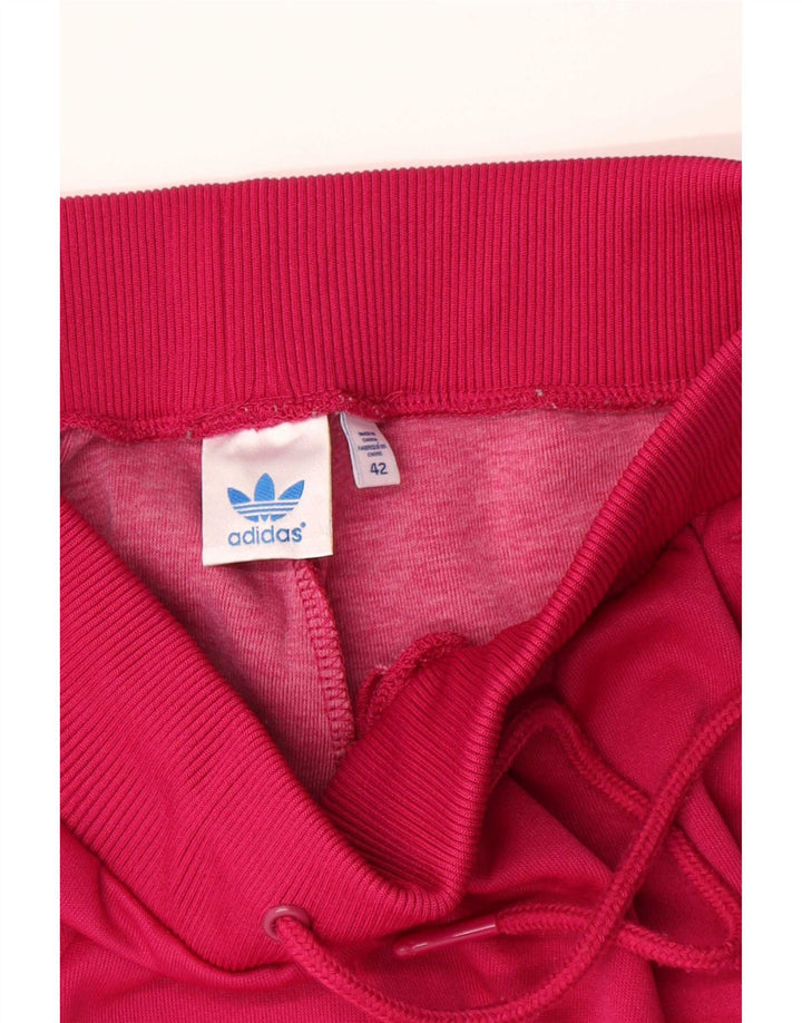 Adidas Womens Tracksuit Trousers Joggers IT 42 Small Red Polyester