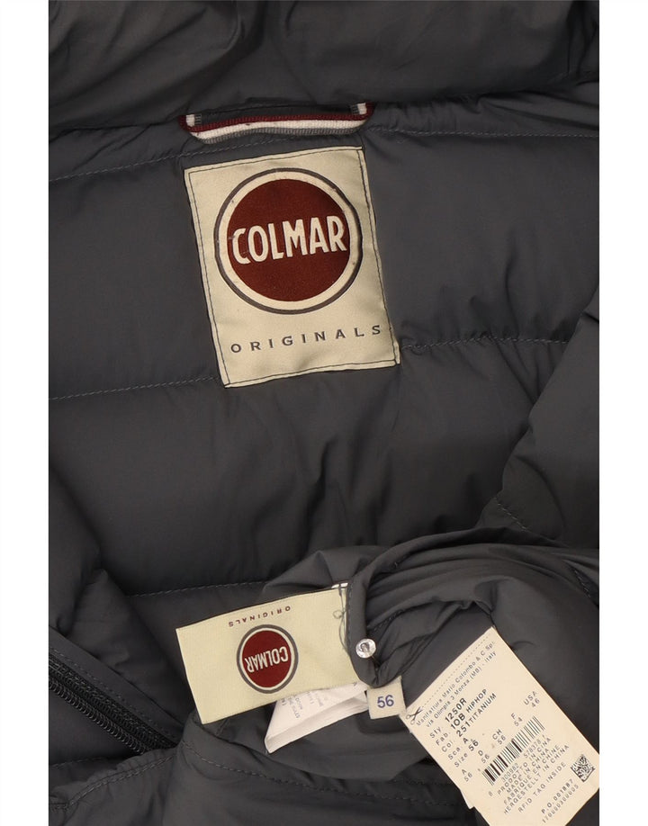 Colmar Mens Hooded Padded Jacket IT 56 XL Grey Polyamide
