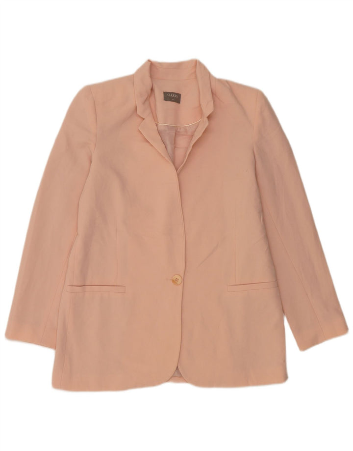 Jaqueta blazer feminina Oasis com 1 botão UK 10 poliéster rosa pequeno