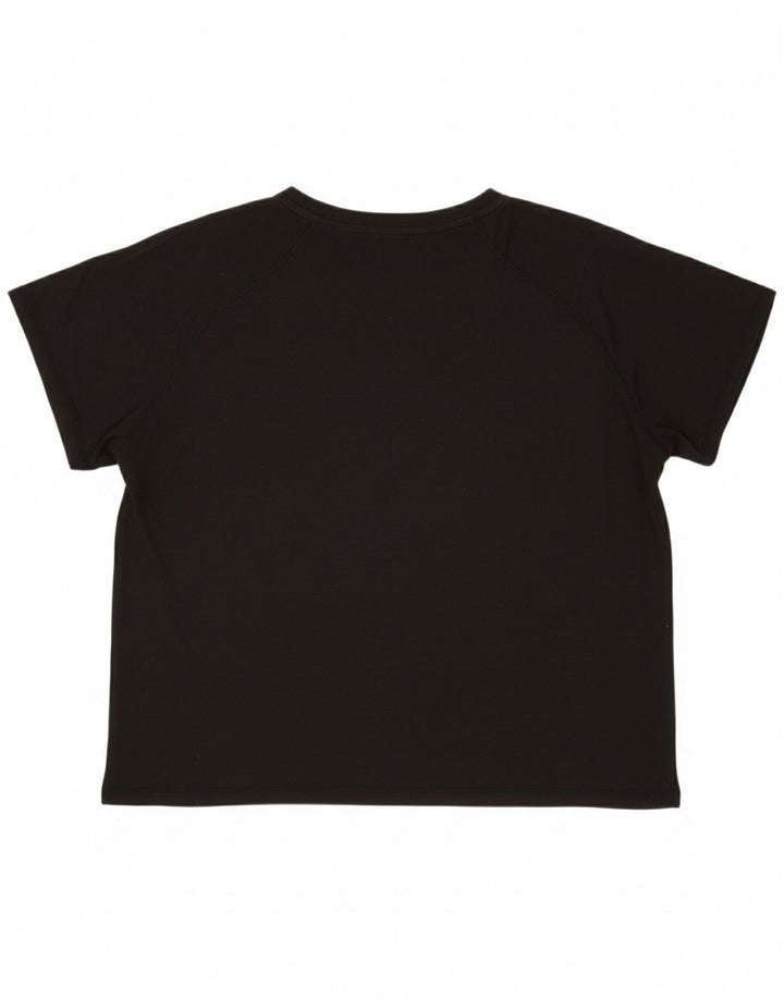 PUMA Womens Graphic T-Shirt Top UK 16 Large Black Polyester