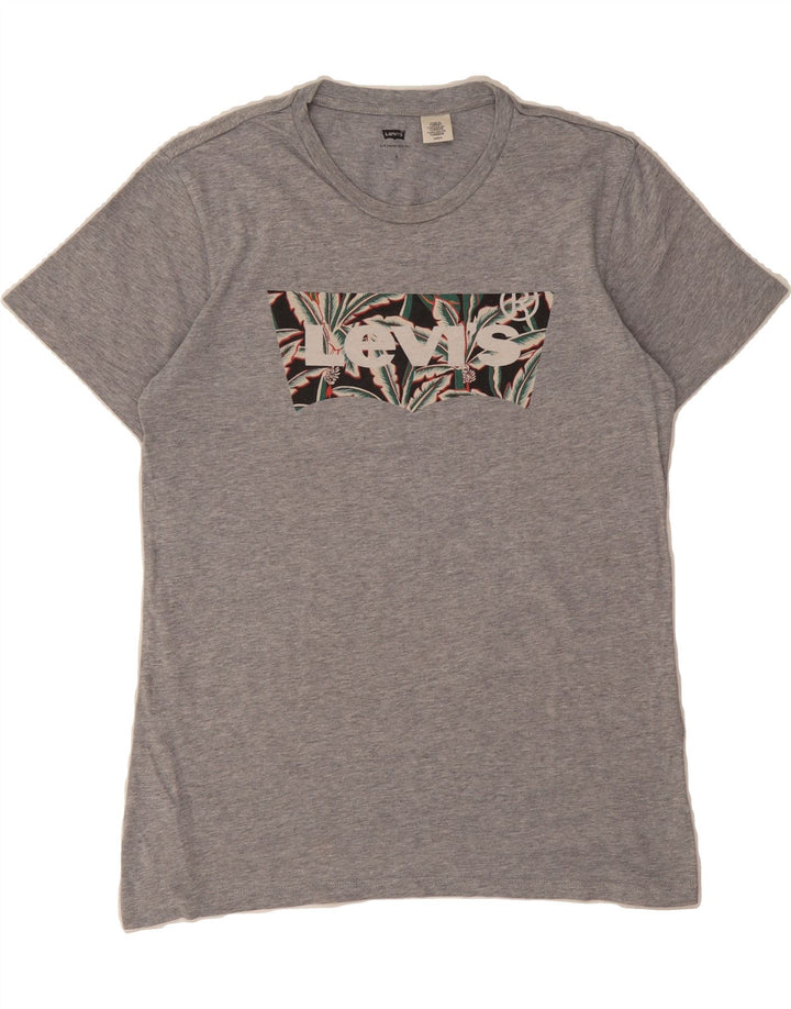 LEVI'S Mens Graphic T-Shirt Top Small Grey Cotton Vintage Levi's and Second-Hand Levi's from Messina Hembry 