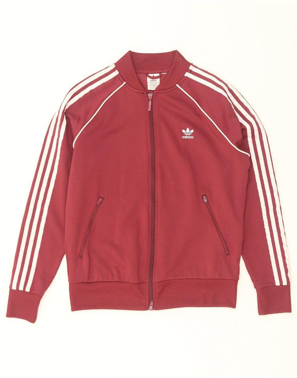 Adidas Mens Tracksuit Top Jacket Small Burgundy