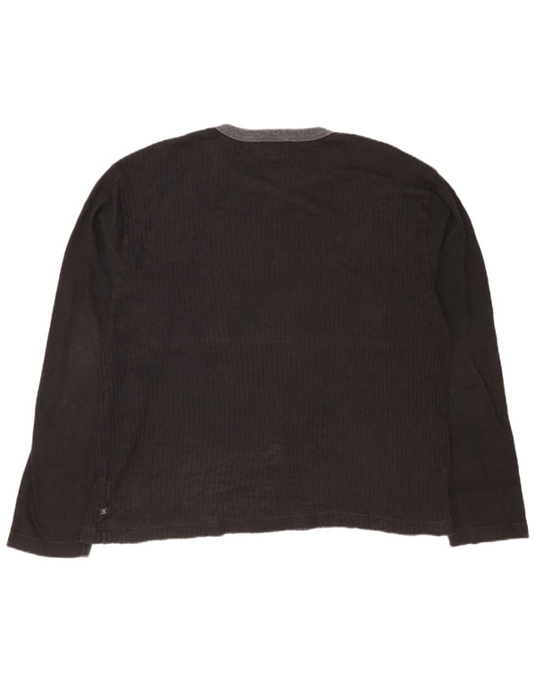 Calvin Klein Jeans Herren Top Langarm 2XL Schwarz Baumwolle