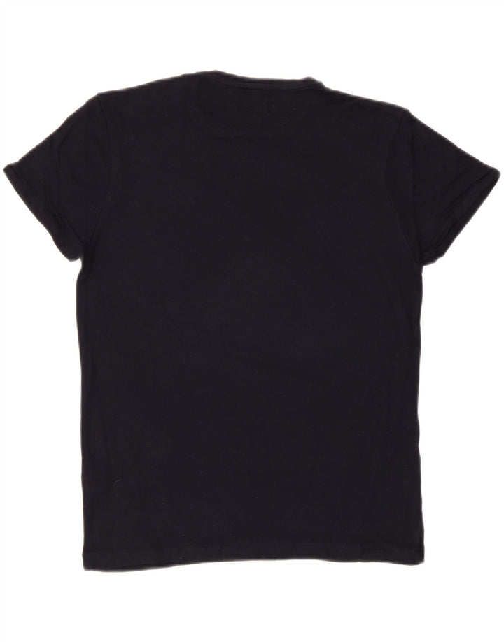 ZARA Womens T-Shirt Top UK 14 Medium Black Viscose Vintage Zara and Second-Hand Zara from Messina Hembry 