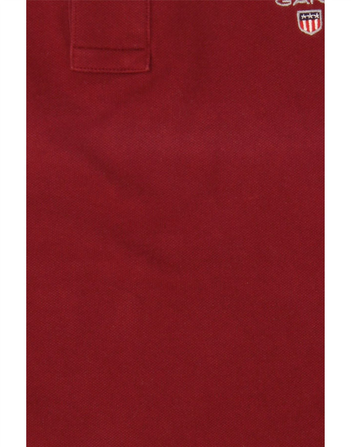 GANT Womens Regular Polo Shirt Large Burgundy Cotton Vintage Gant and Second-Hand Gant from Messina Hembry 