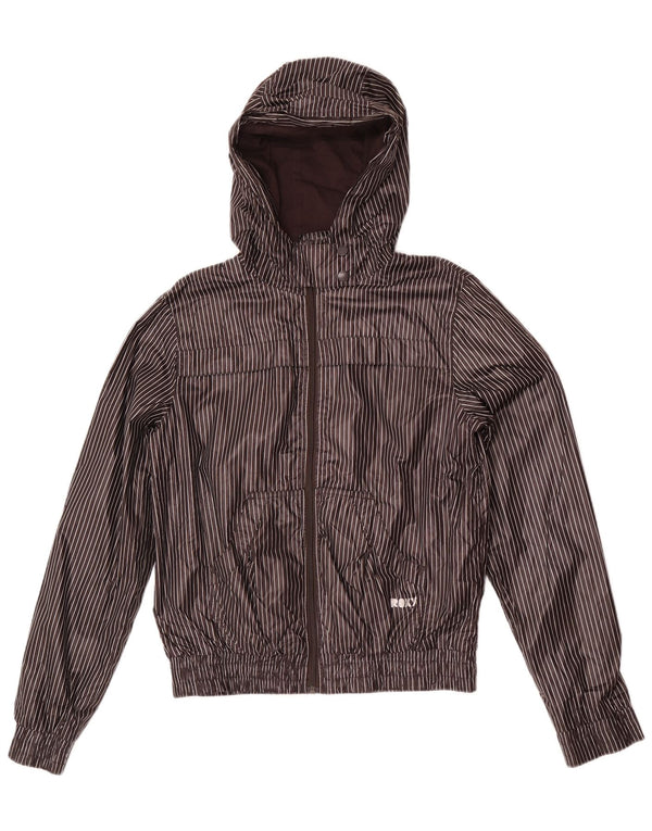 Roxy Damen-Trainingsanzug mit Kapuze, Top-Jacke, UK 18, XL, graues Nadelstreifen-Polyester