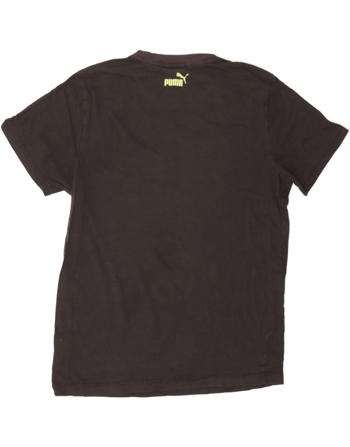 PUMA Mens Graphic T-Shirt Top Medium Black Cotton Vintage Puma and Second-Hand Puma from Messina Hembry 