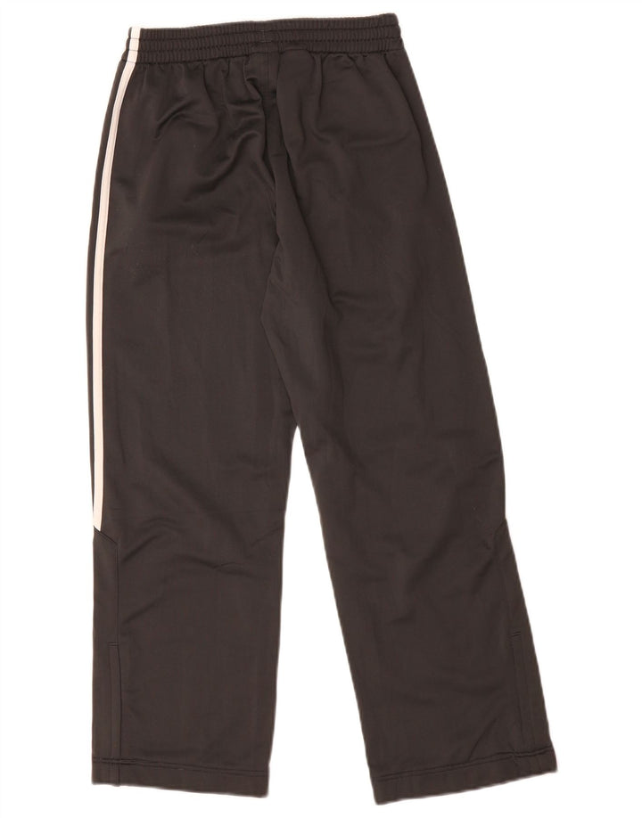 ADIDAS Boys Tracksuit Trousers 13-14 Years Black Polyester