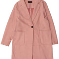 Marks & Spencer Womens Overcoat UK 12 Medium Pink Polyester