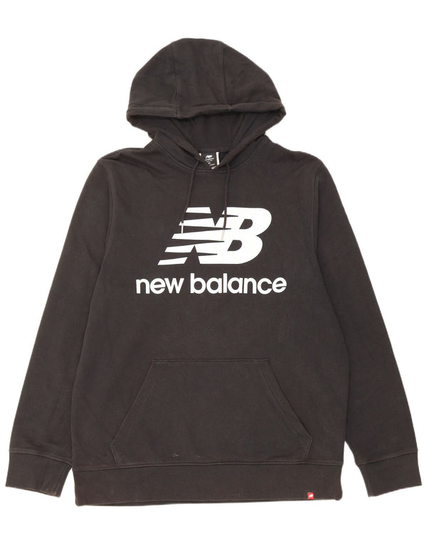 New Balance Mens Graphic Hoodie Jumper XL Black Cotton