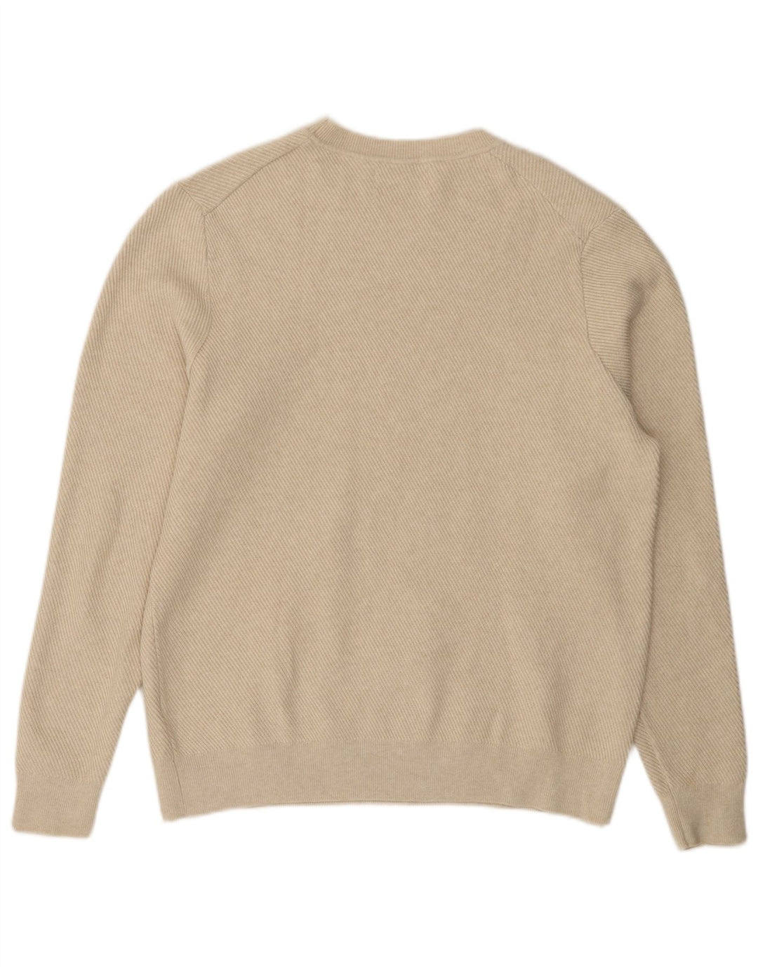 Maglione maglione girocollo da uomo Marks & Spencer grande poliestere beige