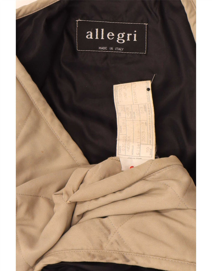 Gilet Trapuntato Uomo Allegri IT 50 Large Beige Poliestere