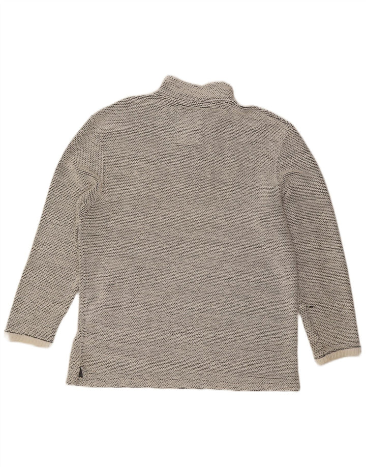 Weird Fish Herre Zip Neck Sweatshirt Jumper Large Grå