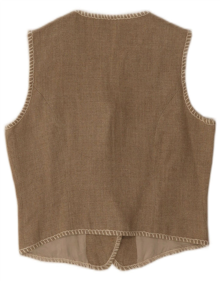 Chaleco Mujer Seventy IT 44 Medium Beige Lino