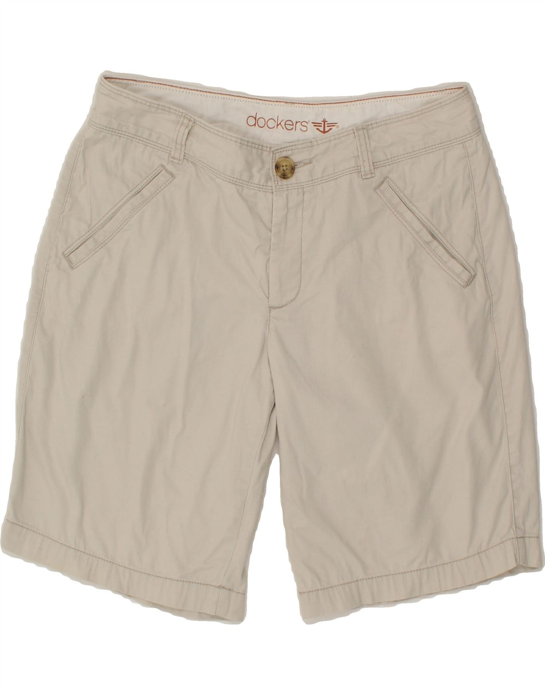 DOCKERS Womens Chino Shorts US 6 Medium W32  Beige Cotton Vintage Dockers and Second-Hand Dockers from Messina Hembry 