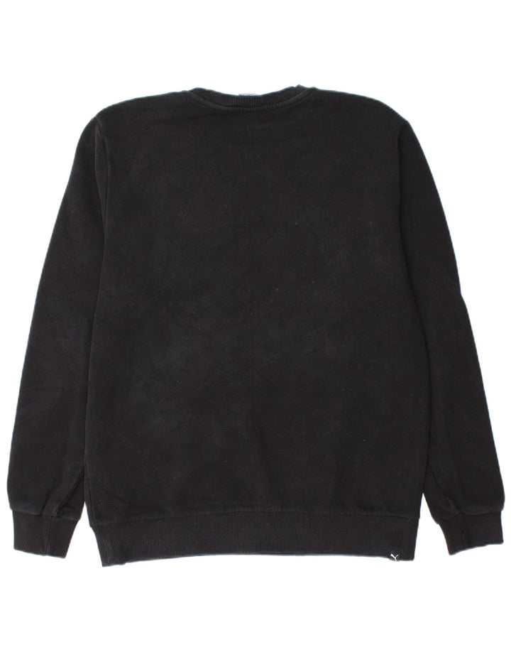 PUMA Mens Graphic Sweatshirt Jumper Large Black Cotton