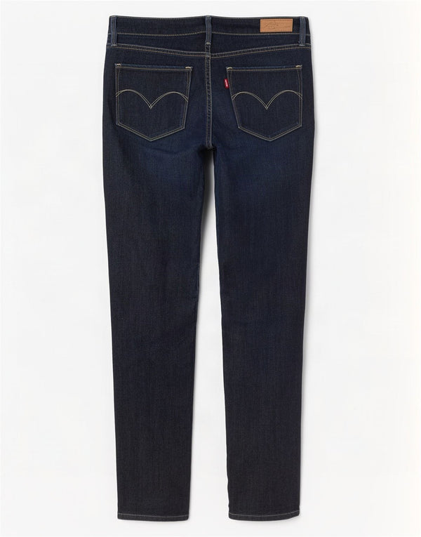 Levi's Womens Slim Jeans W29 L32 Navy Blue Cotton