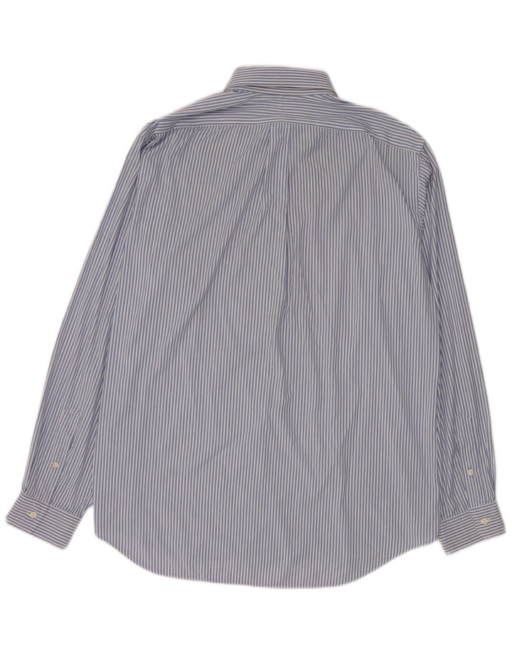 Ralph Lauren Mens Shirt Large Blue Striped Nylon