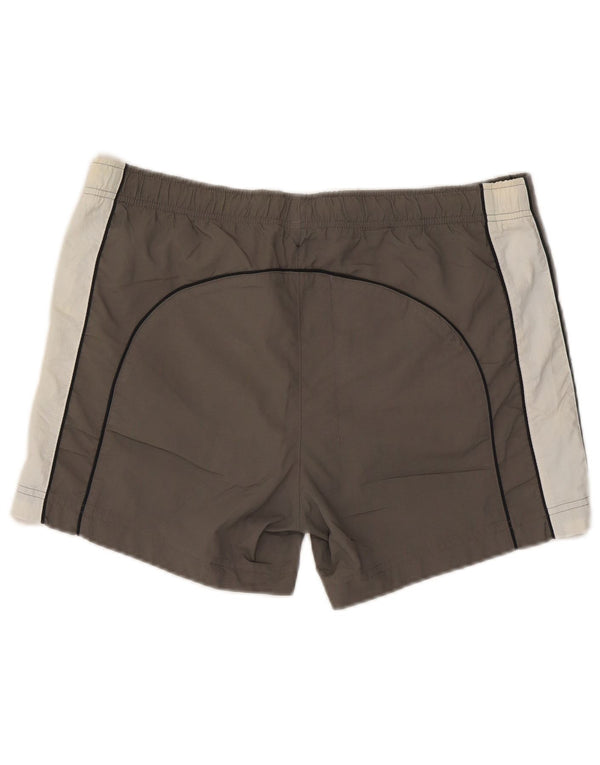 Pantaloncini da bagno da uomo Champion Large in poliestere color block grigio