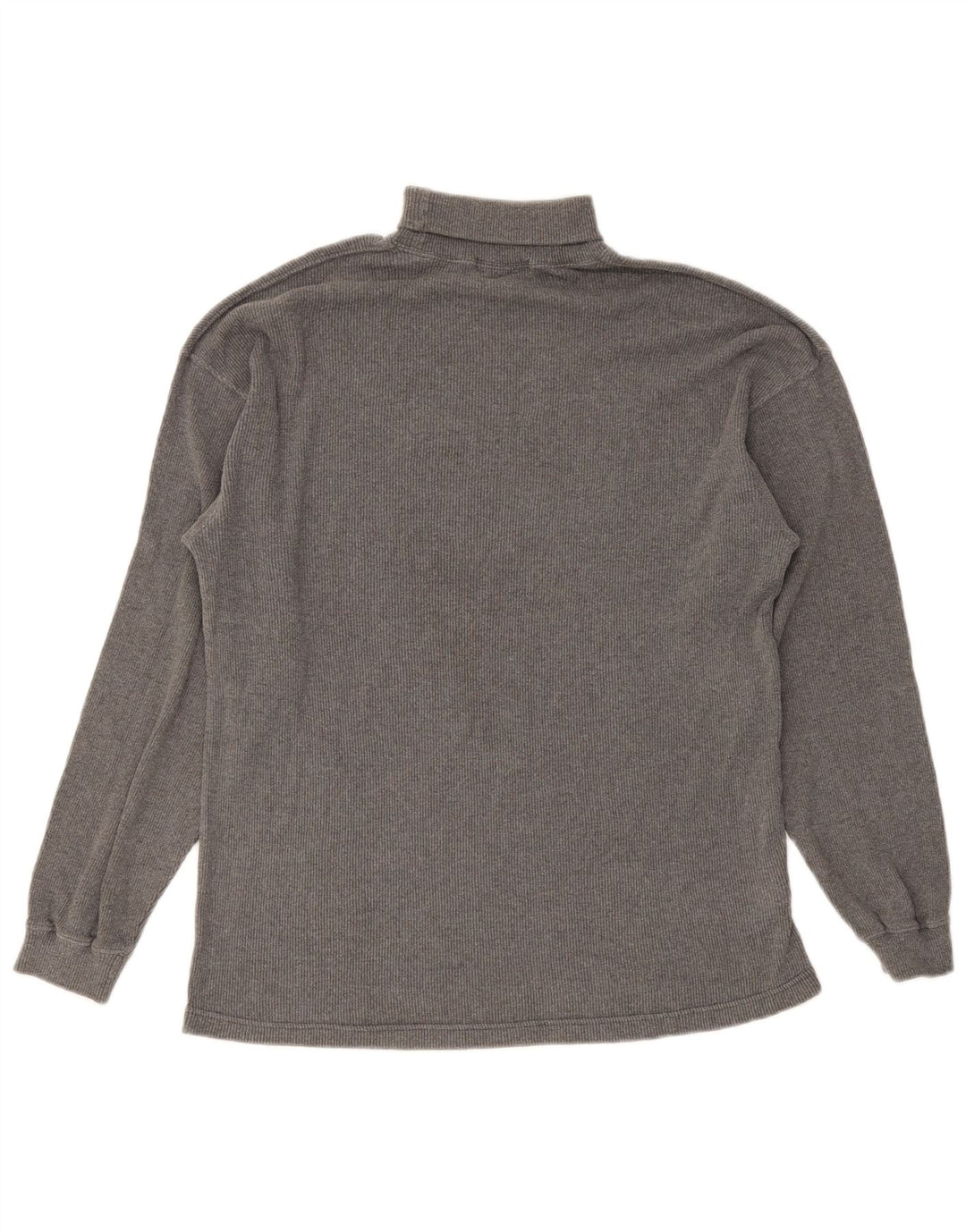Marks & Spencer Mens Roll Neck Top Long Sleeve Small Grey Cotton