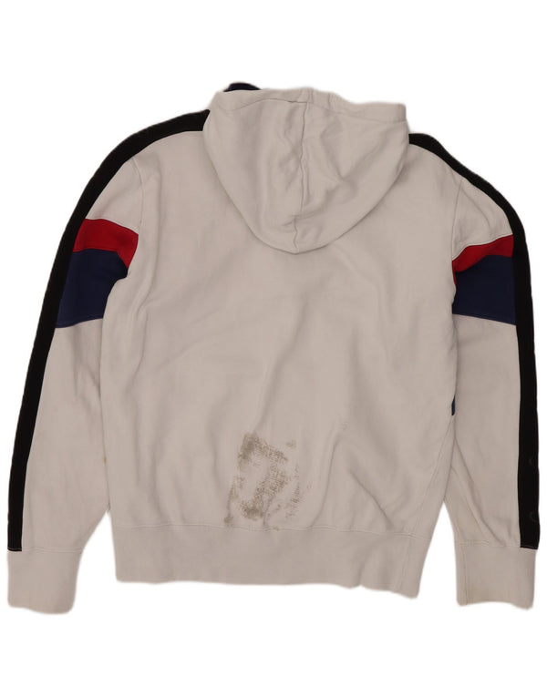Maglione con cappuccio e zip da uomo Champion UK 14 Cotone color block bianco medio