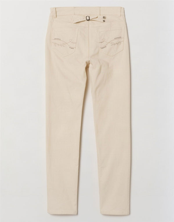 Dkny Girls Skinny alkalmi nadrág 13-14 év W28 L30 törtfehér klasszikus