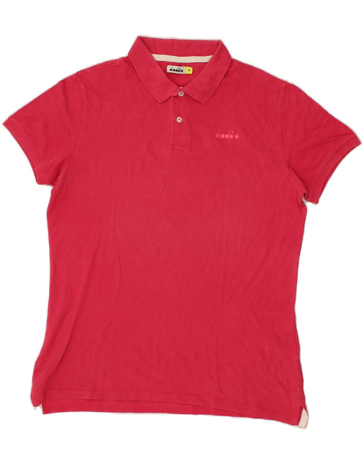 DIADORA Mens Polo Shirt XL Pink Cotton Vintage Diadora and Second-Hand Diadora from Messina Hembry 