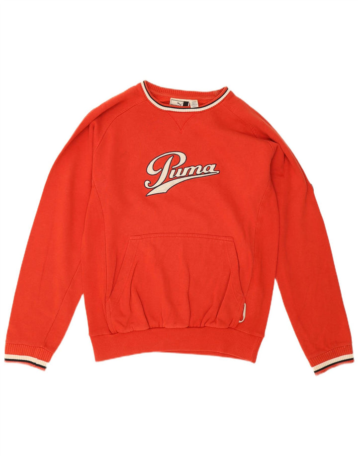 Puma Herre Grafisk Sweatshirt Jumper Medium Rød Bomuld