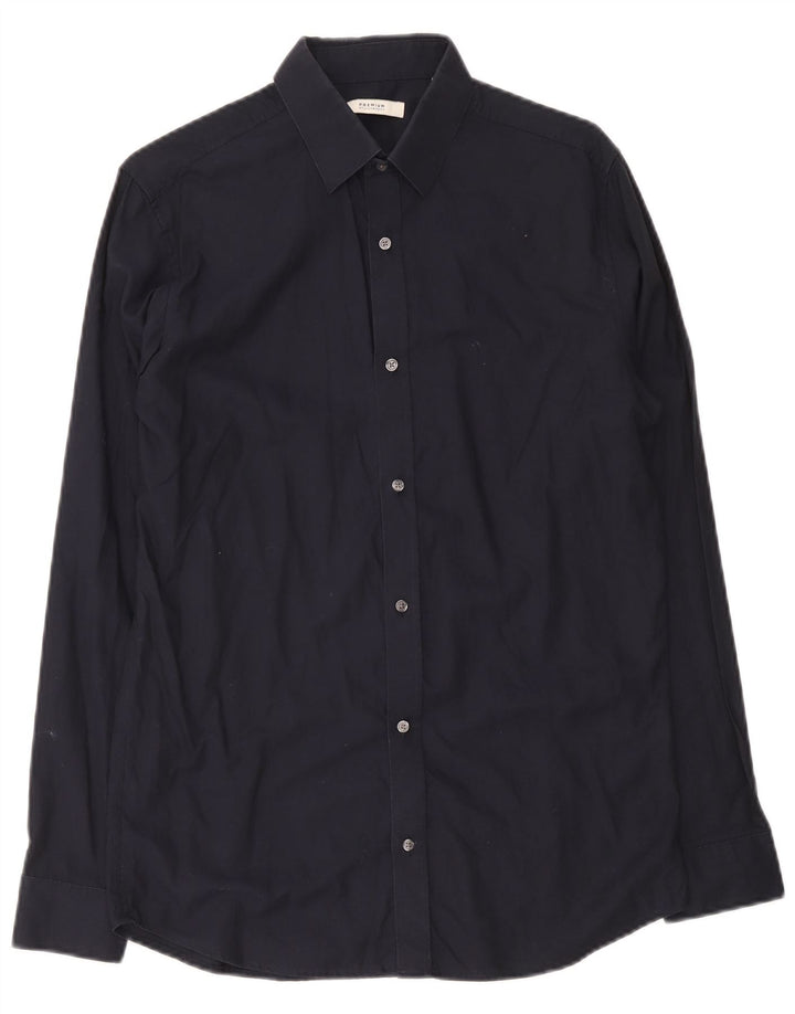 Jack & Jones Mens Premium Shirt Medium Navy Blue Cotton