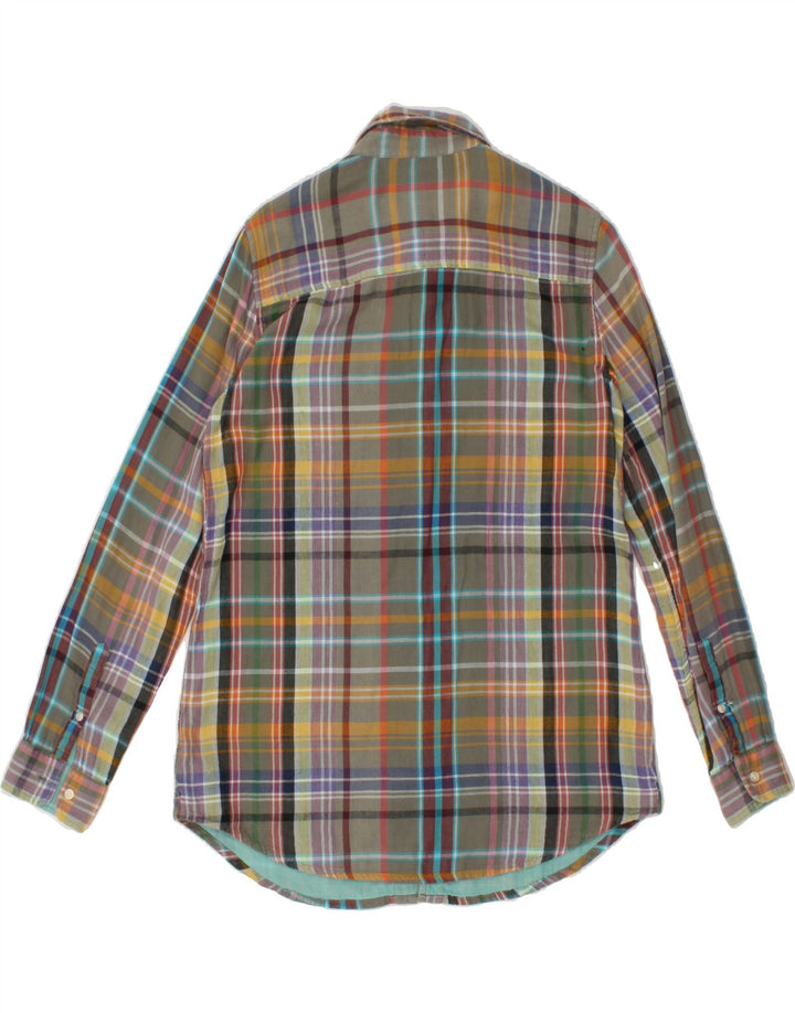 MARLBORO CLASSICS Womens Shirt IT 42 Medium Khaki Check Cotton Vintage Marlboro Classics and Second-Hand Marlboro Classics from Messina Hembry 