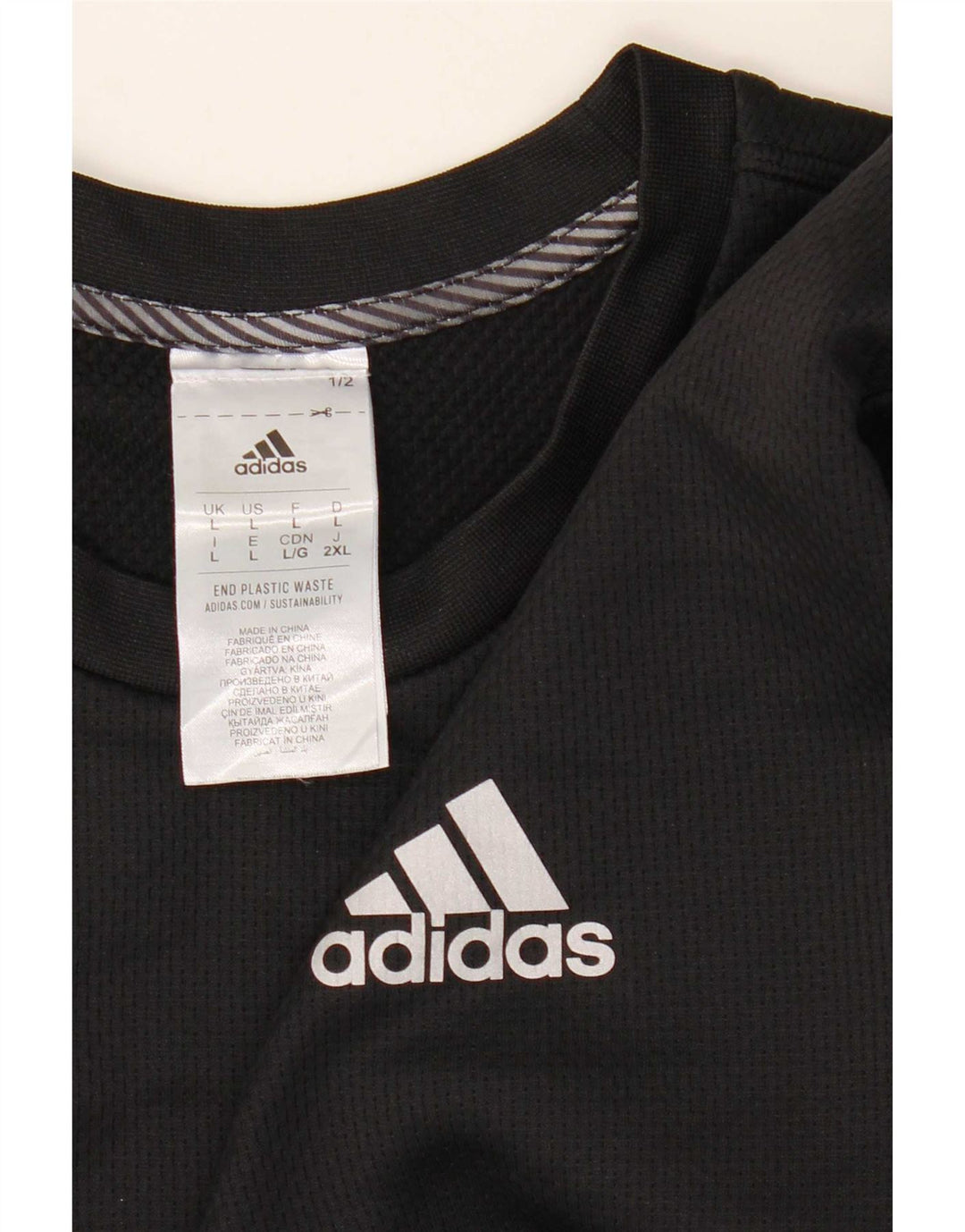 Adidas Mens Aeroready Top Long Sleeve Large Black Colourblock Polyester