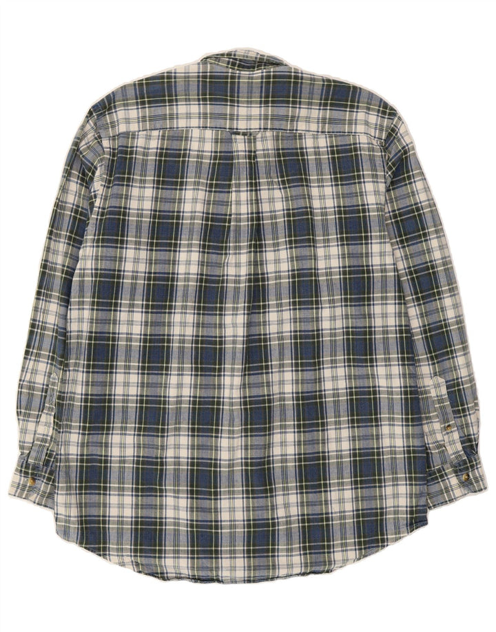 NAUTICA Mens Flannel Shirt Medium Blue Check Cotton Vintage Nautica and Second-Hand Nautica from Messina Hembry 