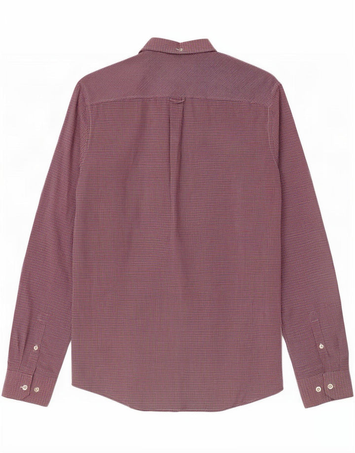 Ben Sherman Mens Shirt Small Red Gingham Cotton