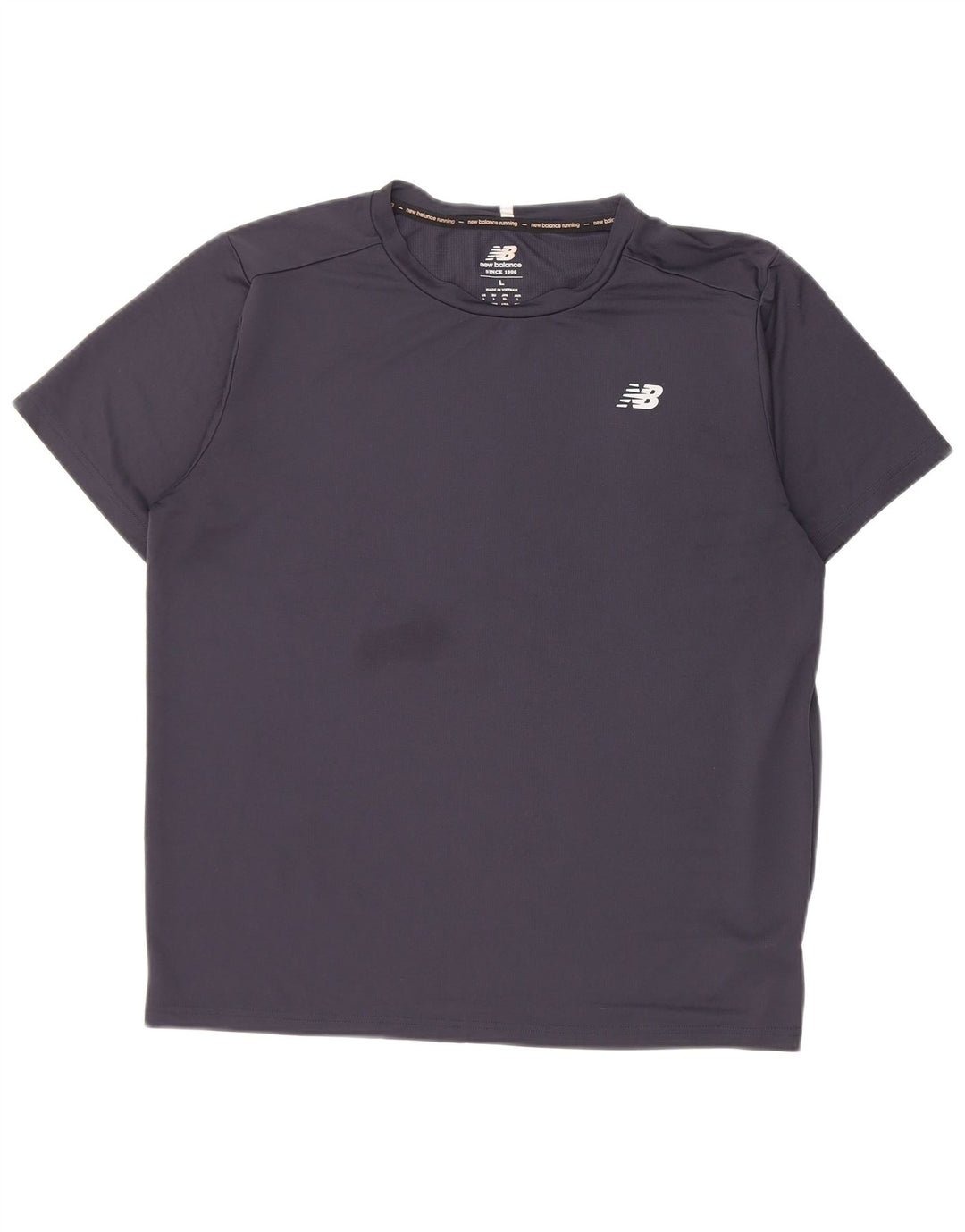 New Balance Mens T-Shirt Top Large Navy Blue Polyester