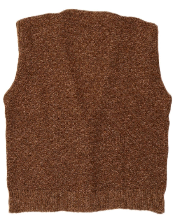 Maglione cardigan senza maniche da uomo NANI BON IT 50 Acrilico marrone medio