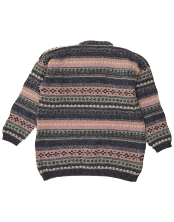 Maglione maglione girocollo da donna Tulchan UK 18 XL Fair Isle multicolore