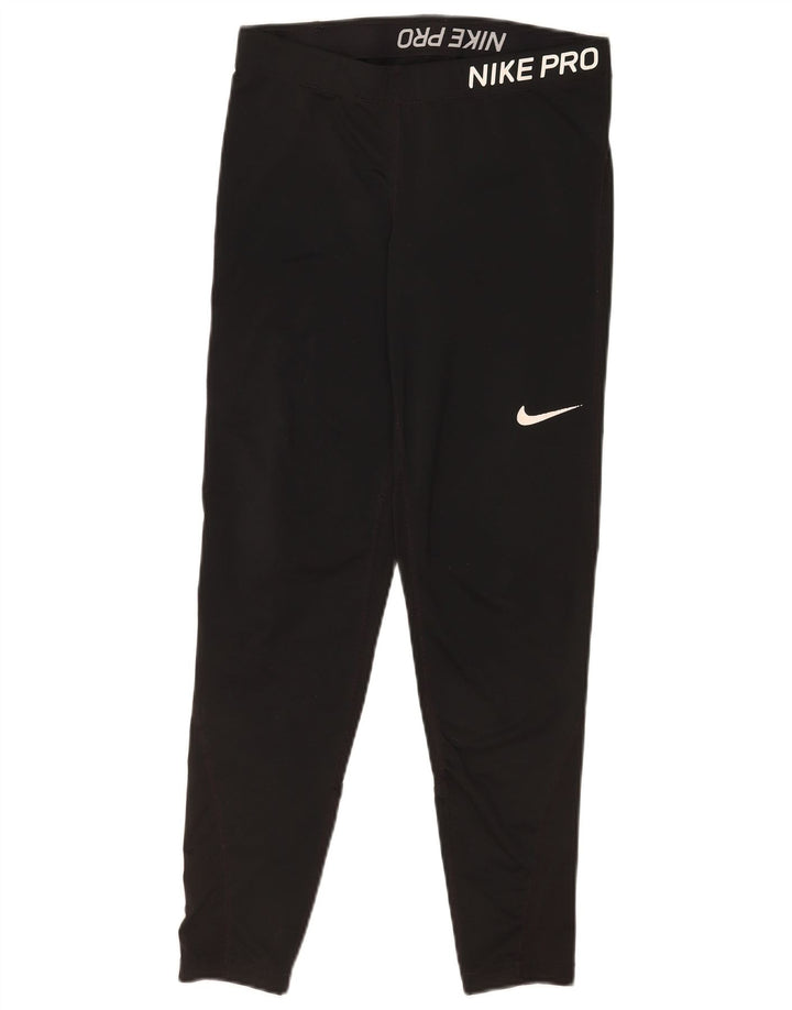 Nike Damen Leggings UK 16 Large Schwarz Polyester