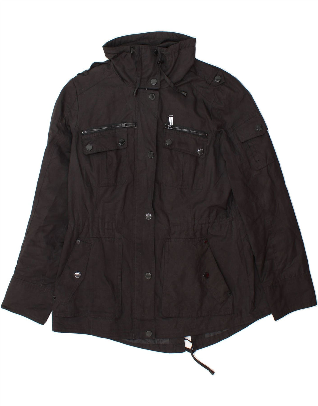 MICHAEL KORS Womens Rain Jacket UK 14 Medium Black Polyester Vintage Michael Kors and Second-Hand Michael Kors from Messina Hembry 