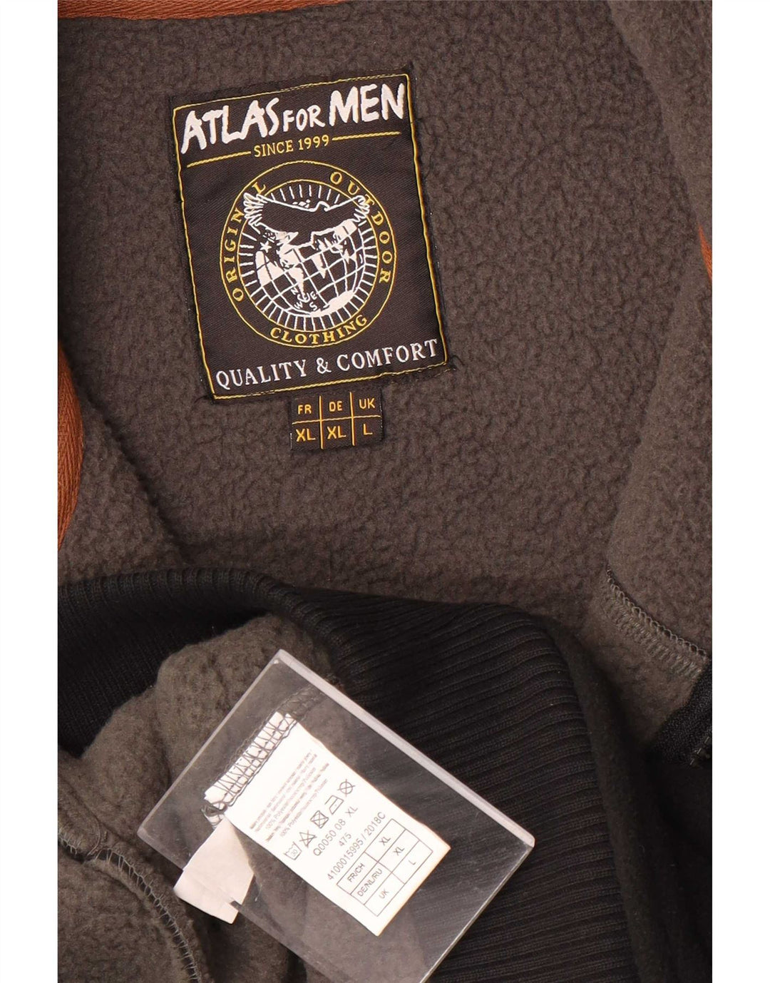 Atlas For Men Mens Fleece Jacket Large Black Colourblock Polyester