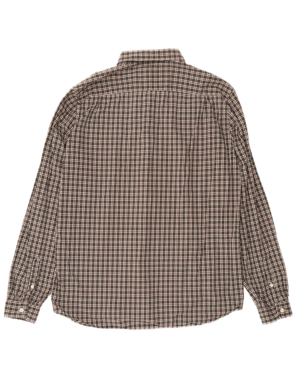 Lacoste Mens Regular Fit Shirt Size 43 Large Green Check Cotton