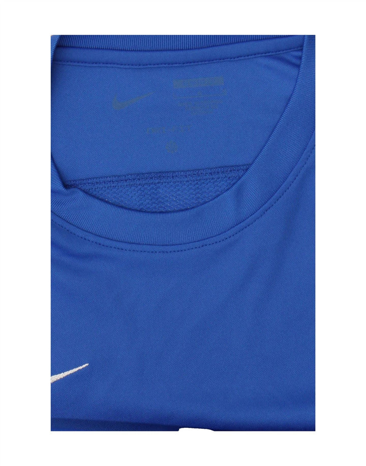 NIKE Womens Top Long Sleeve UK 16 Large Blue Polyester Vintage Nike and Second-Hand Nike from Messina Hembry 
