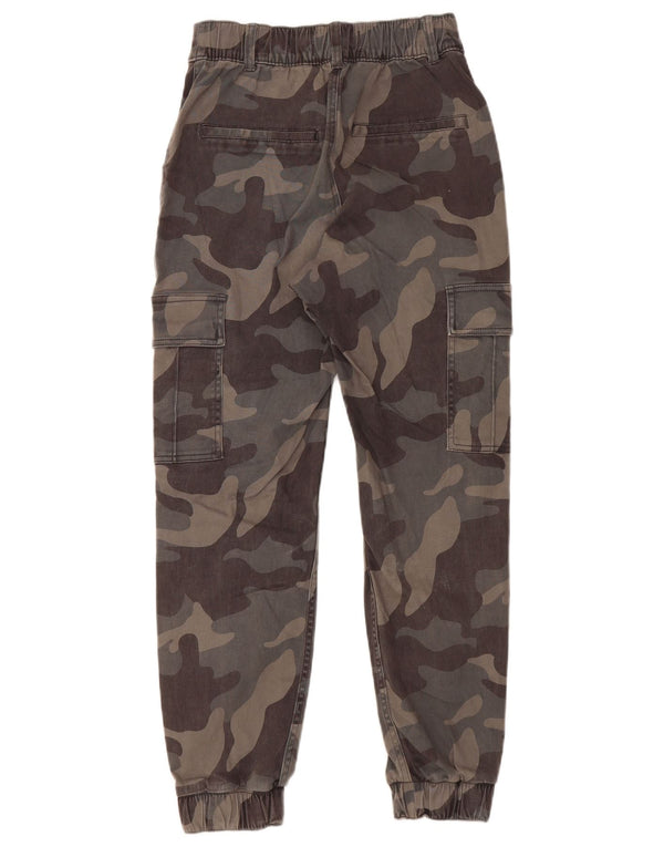 Hollister Damen-Cargohose mit hoher Taille, Jogger, W26, L27, Grautarnung