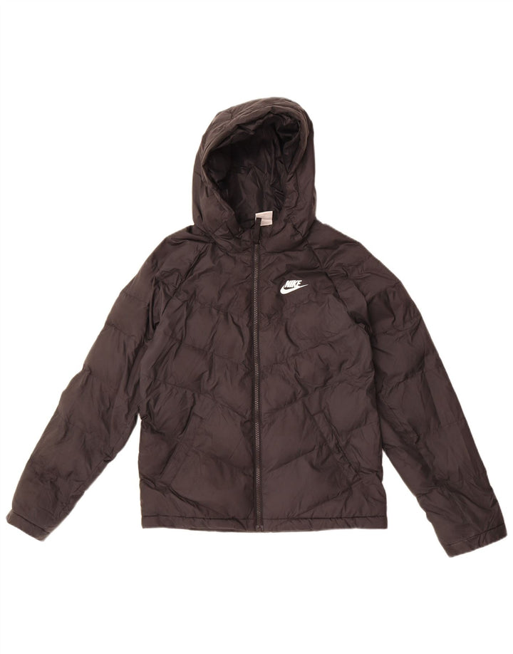 Nike Veste matelassée à capuche pour garçon 12-13 ans Large Noir Polyester