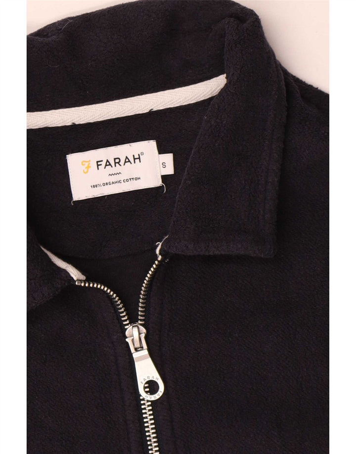 Farah Mens Tracksuit Top Jacket Small Navy Blue Cotton