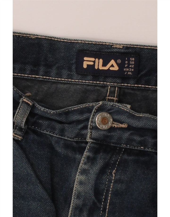 FILA Mens Straight Jeans IT 50 Large W34 L27 Blue Vintage Fila and Second-Hand Fila from Messina Hembry 