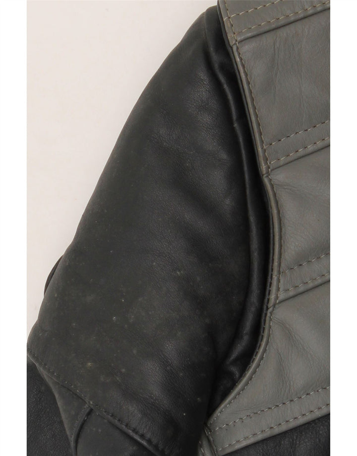 MQP Womens Motorcycle Leather Racer Jacket IT 44 Medium Black Leather Vintage MQP and Second-Hand MQP from Messina Hembry 