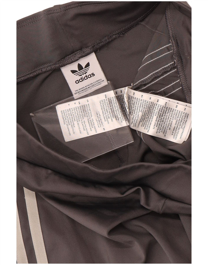 Adidas Womens Flare Leggings UK 12 Medium Grey Polyester