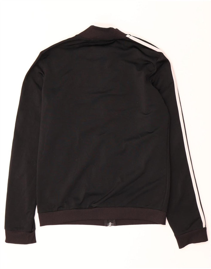 ADIDAS Womens Tracksuit Top Jacket UK 4/6 XS Black Polyester