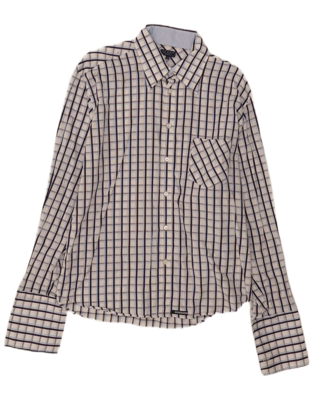 Camicia formale da uomo Ted Baker taglia 5 XL a quadri blu